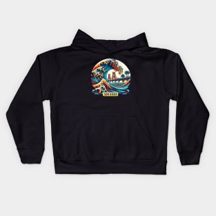 San Diego Waves With Bridge Kids Hoodie